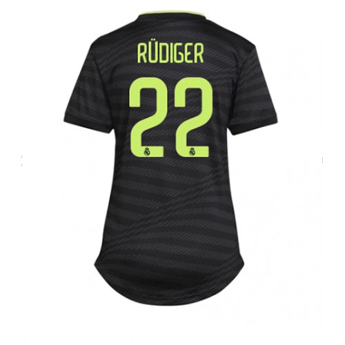 Real Madrid Antonio Rudiger #22 Tredjedrakt Kvinner 2022-23 Kortermet Real Madrid Antonio Rudiger #22 Tredjedrakt Kvinner 2022-23 Kortermet